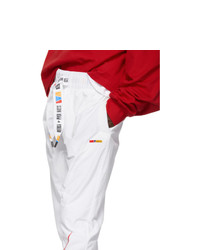 Pantaloni sportivi stampati bianchi di Reebok By Pyer Moss