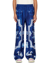 Pantaloni sportivi stampati blu scuro di Casablanca