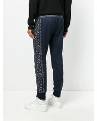 Pantaloni sportivi stampati blu scuro di Dolce & Gabbana