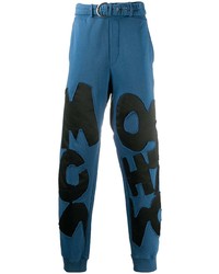 Pantaloni sportivi stampati blu di Moschino