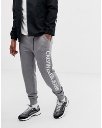 Pantaloni sportivi stampati grigi di Calvin Klein Jeans