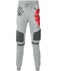 Pantaloni sportivi stampati grigi di Philipp Plein
