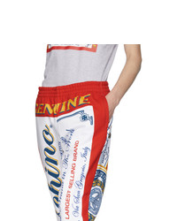 Pantaloni sportivi stampati multicolori di Moschino