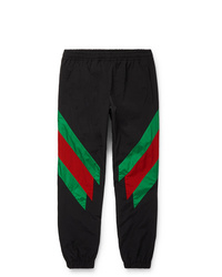 Pantaloni sportivi stampati neri di Gucci