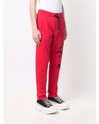 Pantaloni sportivi stampati rossi e neri di Philipp Plein