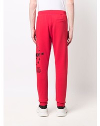 Pantaloni sportivi stampati rossi e neri di Philipp Plein