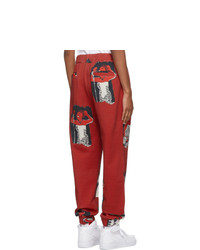 Pantaloni sportivi stampati rossi di Pyer Moss