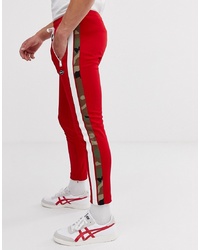 Pantaloni sportivi stampati rossi di Replay