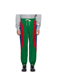 Pantaloni sportivi stampati verdi di Gucci