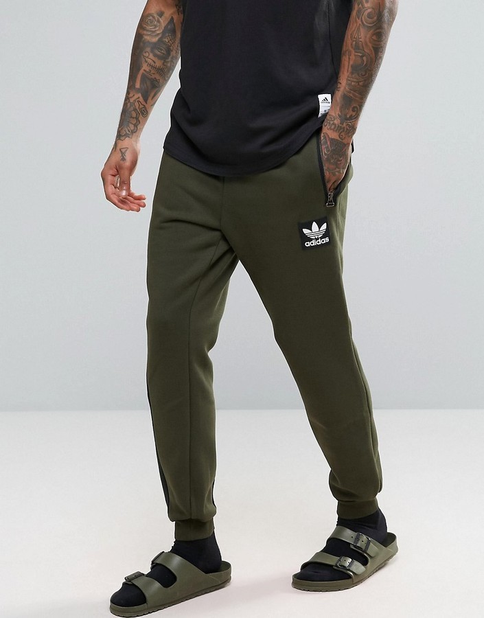 pantaloni adidas verde militare