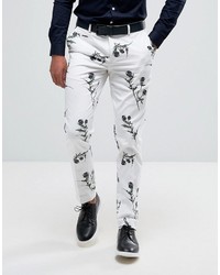 Pantaloni stampati bianchi di Asos