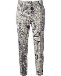 Pantaloni stampati grigi di Etro