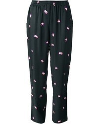 Pantaloni stile pigiama a fiori neri di See by Chloe
