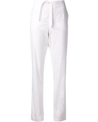 Pantaloni stile pigiama bianchi di Tomas Maier