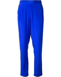 Pantaloni stile pigiama blu