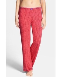 Pantaloni stile pigiama geometrici rossi