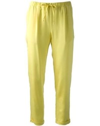 Pantaloni stile pigiama gialli