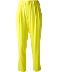 Pantaloni stile pigiama gialli di MSGM