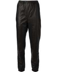 Pantaloni stile pigiama in pelle neri di 3.1 Phillip Lim