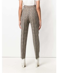 Pantaloni stretti in fondo a quadri grigi di Moschino Vintage