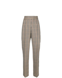Pantaloni stretti in fondo a quadri grigi di Moschino Vintage
