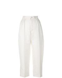 Pantaloni stretti in fondo beige di Maison Margiela