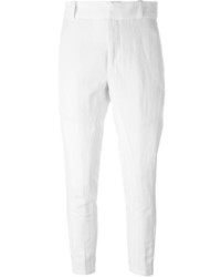 Pantaloni stretti in fondo bianchi di Ann Demeulemeester