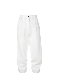Pantaloni stretti in fondo bianchi di Ann Demeulemeester