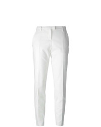 Pantaloni stretti in fondo bianchi di Moncler