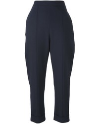 Pantaloni stretti in fondo di lana blu scuro di Neil Barrett