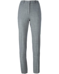 Pantaloni stretti in fondo di lana grigi di Jil Sander Navy