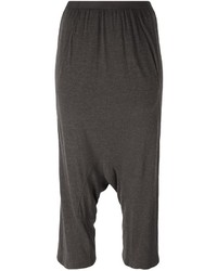 Pantaloni stretti in fondo di lana grigio scuro di Rick Owens Lilies
