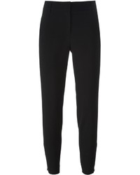Pantaloni stretti in fondo di lana neri di DKNY