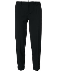 Pantaloni stretti in fondo di lana neri di Dsquared2