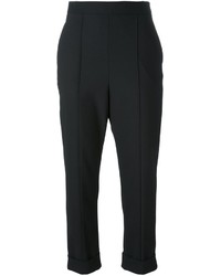 Pantaloni stretti in fondo di lana neri di Neil Barrett
