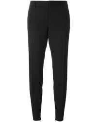 Pantaloni stretti in fondo di lana neri di Saint Laurent