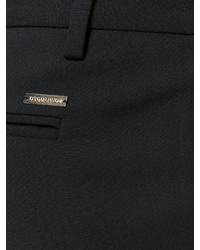 Pantaloni stretti in fondo di lana neri di Dsquared2