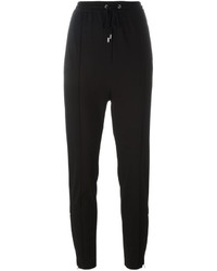 Pantaloni stretti in fondo di seta neri di Givenchy