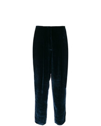 Pantaloni stretti in fondo di velluto blu scuro di Incotex