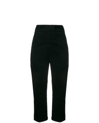Pantaloni stretti in fondo di velluto neri di Brag-Wette