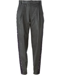 Pantaloni stretti in fondo grigio scuro di Kolor