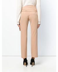 Pantaloni stretti in fondo marrone chiaro di Romeo Gigli Vintage