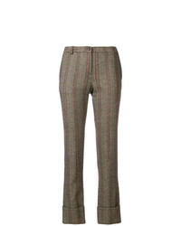 Pantaloni stretti in fondo marroni di Romeo Gigli Vintage