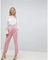 Pantaloni stretti in fondo rosa di Asos