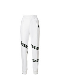 Pantaloni stretti in fondo stampati bianchi di Damir Doma