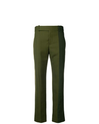 Pantaloni stretti in fondo verde oliva di Haider Ackermann