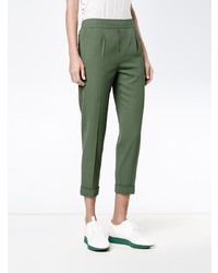 Pantaloni stretti in fondo verde oliva di Vince