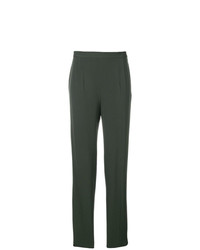 Pantaloni stretti in fondo verde scuro di Moschino Vintage