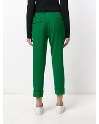 Pantaloni stretti in fondo verdi di Marni
