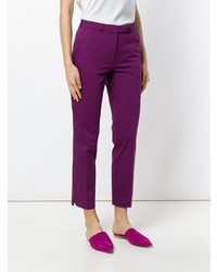 Pantaloni stretti in fondo viola melanzana di Etro